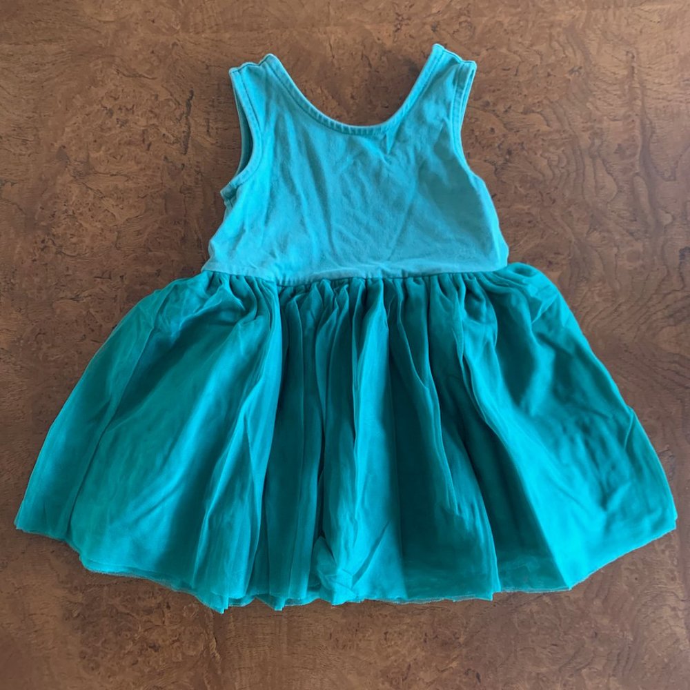 Hanna Andersson Size 90 (3T) Green Tulle Dress